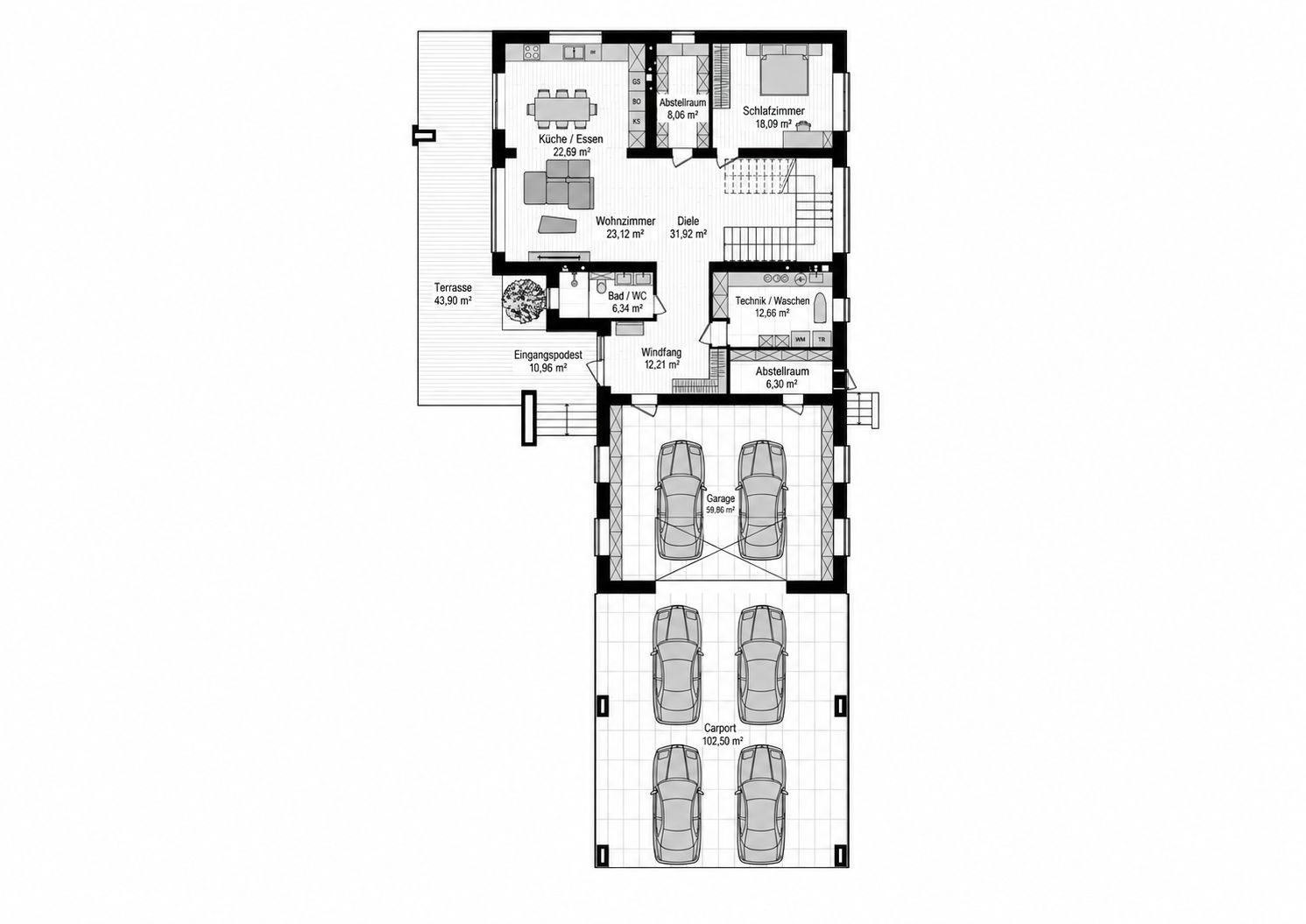 Villa Steinlicht: Grundriss