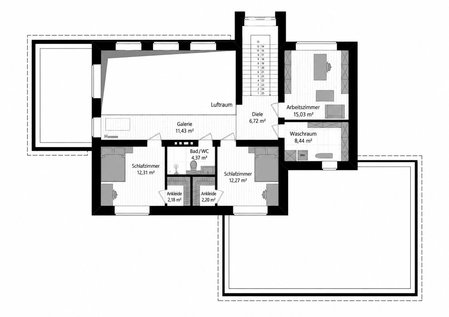Villa Ruhepol · Grundriss Obergeschoss