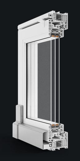 Visualisierung PSK-Profil Patio 8000, Dreifachverglasung, Ansicht 3