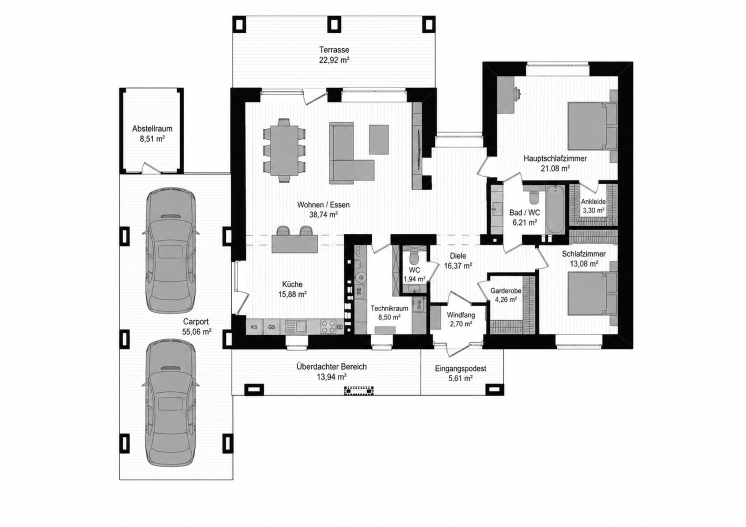 Villa Horizont: Grundriss