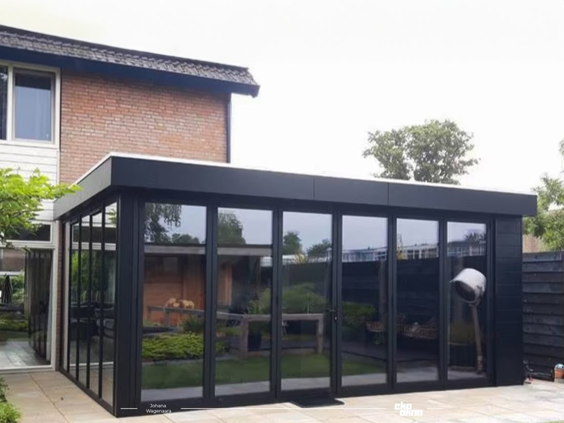 Aluprof MB-86 Fold Line · Gartenzimmer mit Faltwand