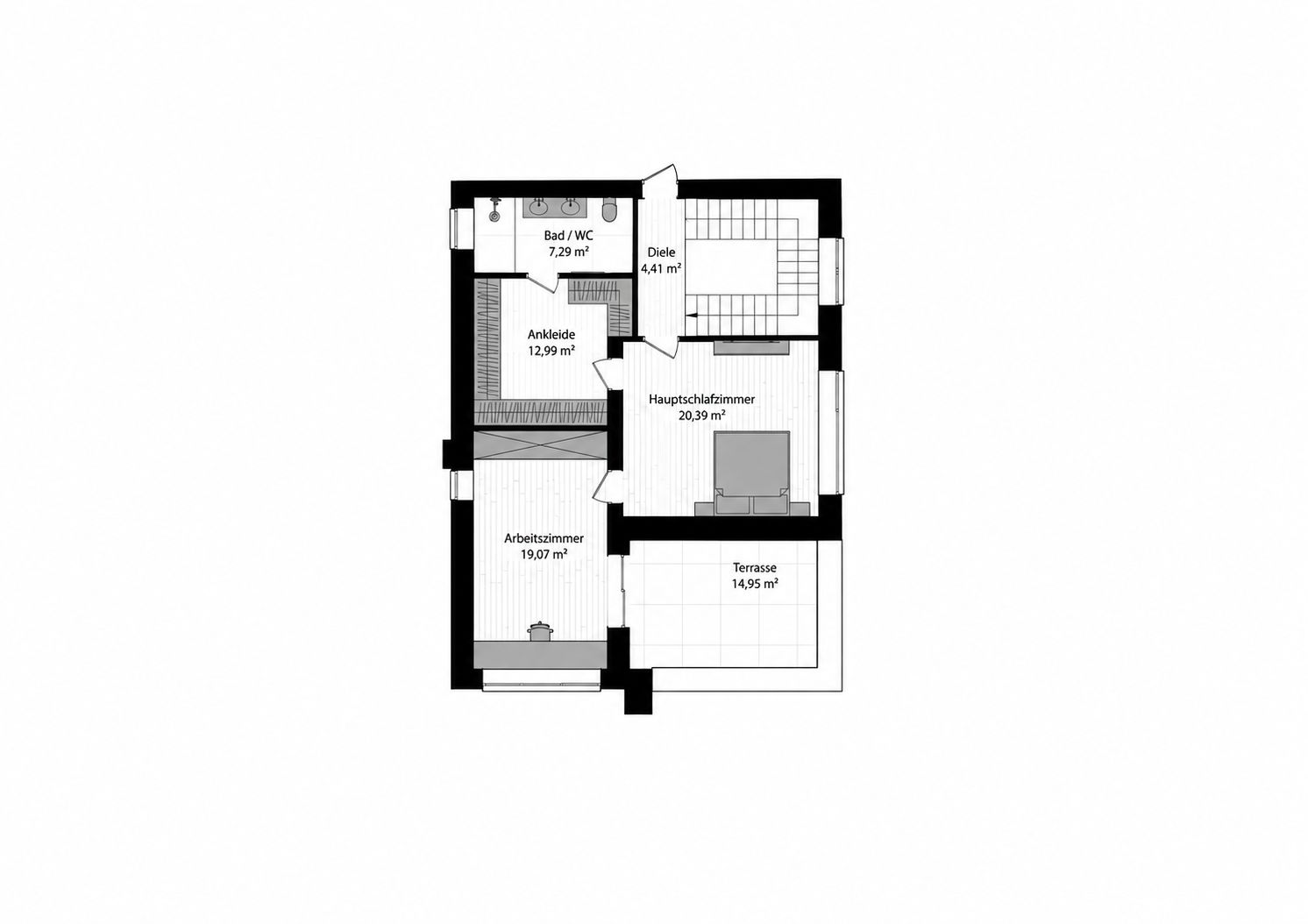 Residenz Birkenhain · Grundriss Obergeschoss
