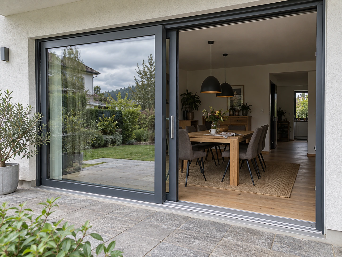 Geöffneter Zugang zur Terrasse — Visualisierung